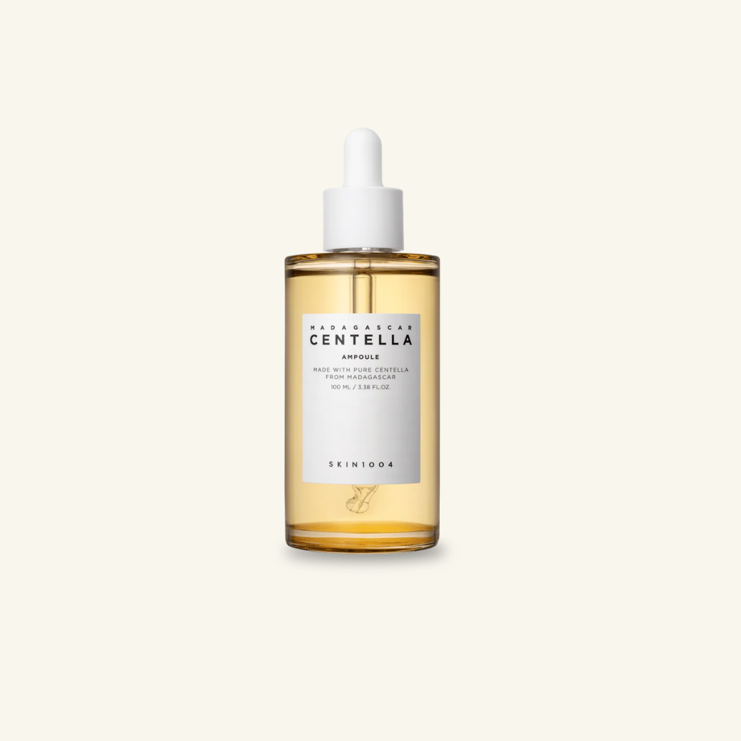 Korean skincare serum bottles