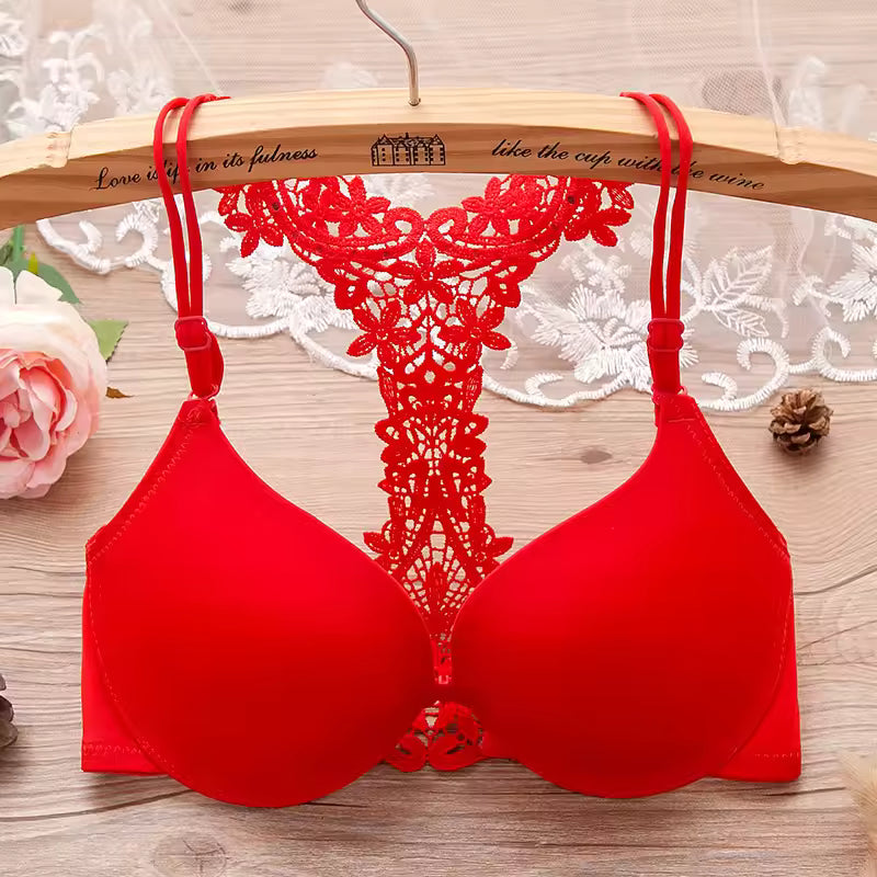 
K Japanese Back Embroided Lace Double Padded Bra – detail view 3