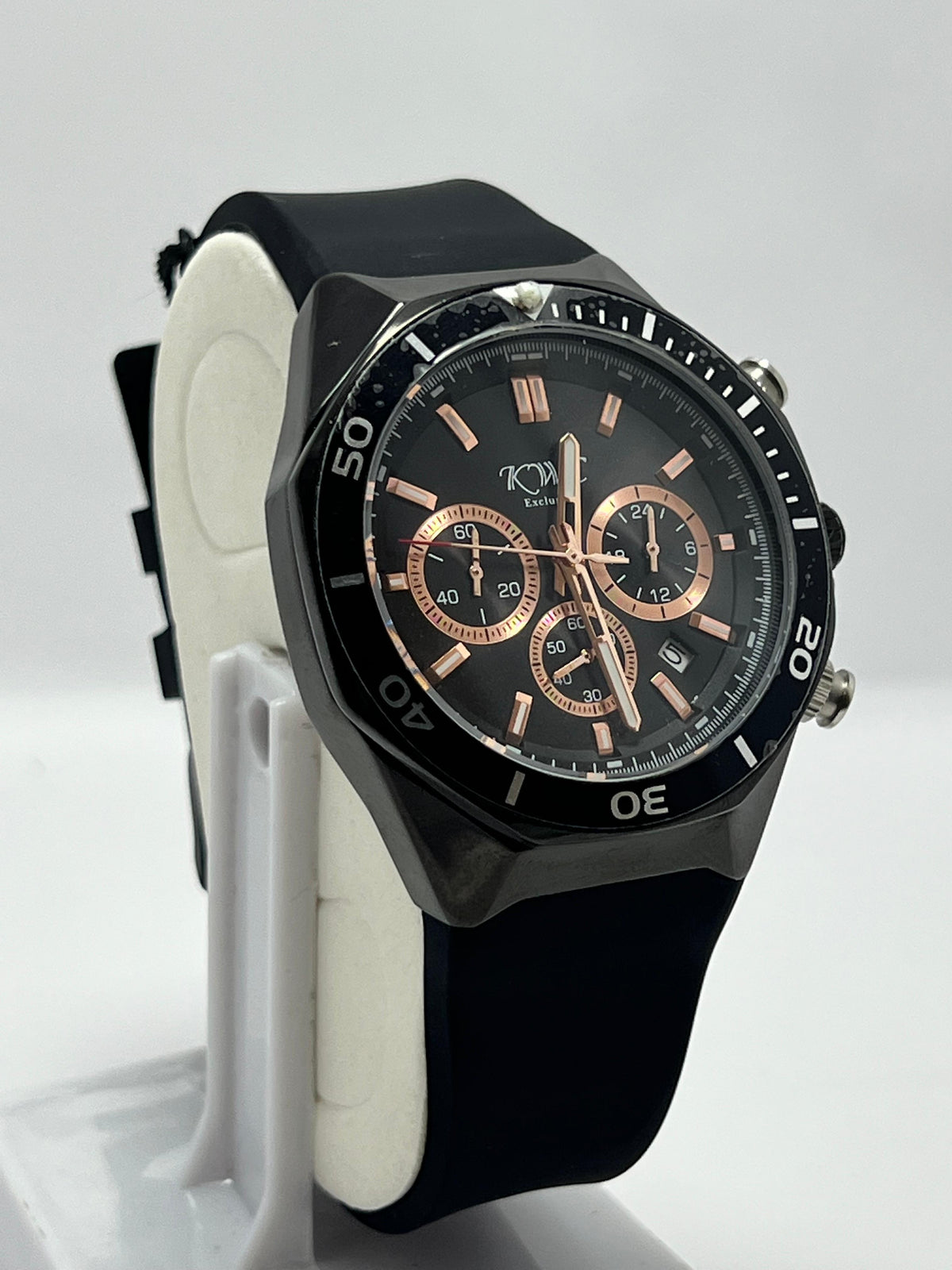 
KWC Black & Rose Gold Wrist Watch