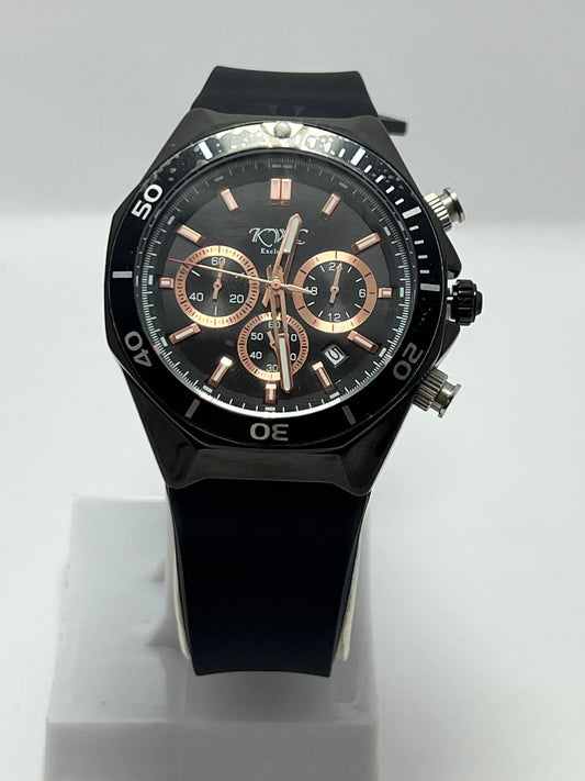 
KWC Black & Rose Gold Wrist Watch