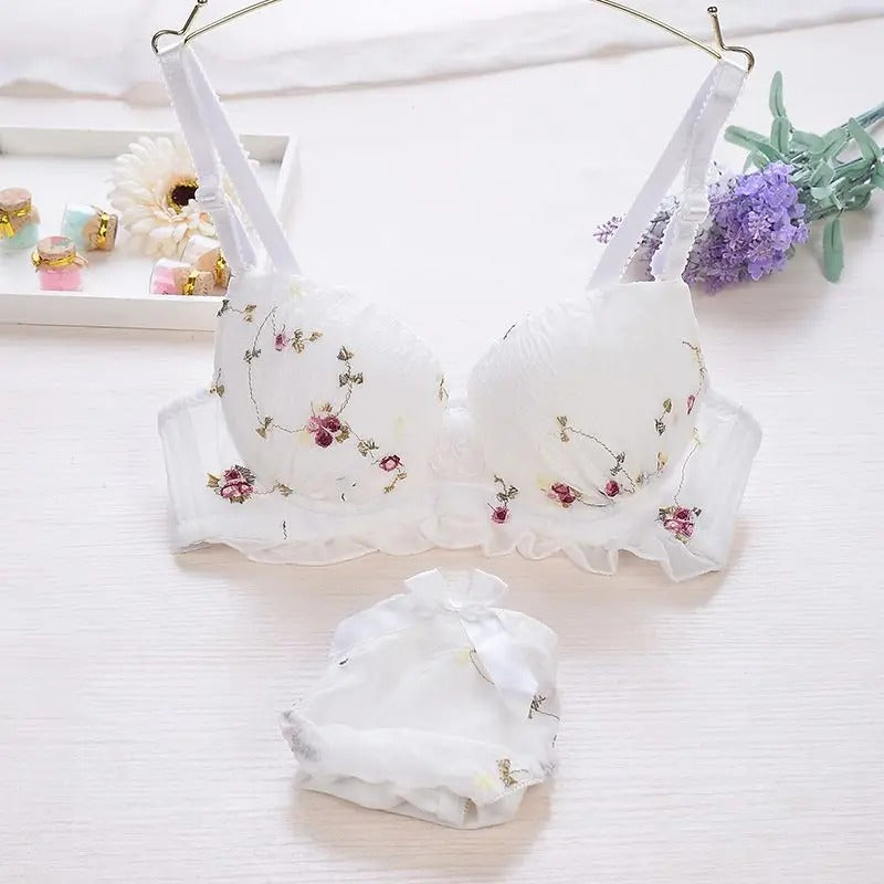 Cute Japanese Push-Up Bra Set - Comfortable & Beautiful Lingerie - Kaimri Lingerie Set